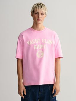 GANT - Men Pink Graphic Yacht T-Shirt Round Neck