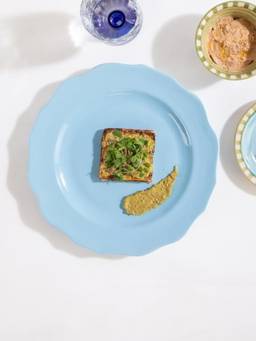 Freedom Tree - Semanae Liberty Blue Solid Glaze Ceramic Dinner Plate