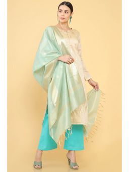 Soch - Women Beige Woven Dress Material (Set of 3)