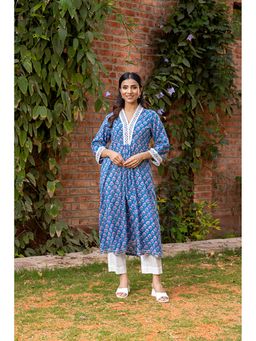 Naseebo - Navy Serenity Kurta With Pant