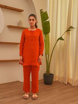 EKOHUM - Rust 100% Linen Co-Ord Set