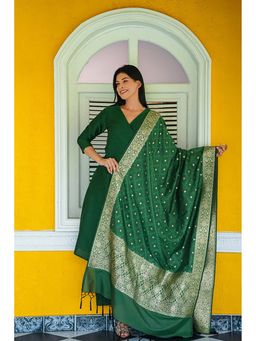 Ethnic Elements - Cotton Silk Kurta and Pant with Dupatta