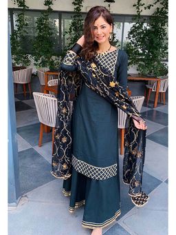 Ghoomar Jaipur - Black Gotta Patti Jail Kurta Sharara with Dupatta