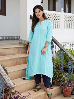 Ghoomar Jaipur - Celeste Blue Kurta with Pant