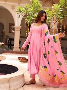 Ghoomar Jaipur - Mehar Light Pink Kurta and Pant with Dupatta
