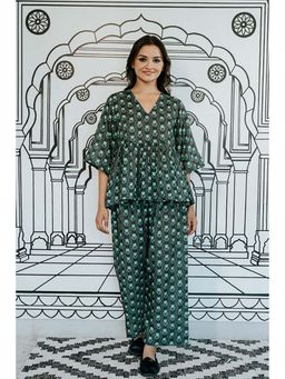 Gulabo Jaipur - Gifa Emerald Green Co-Ord Set