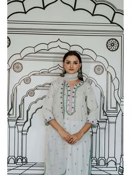 Gulabo Jaipur - Niha Sky Kurta With Pant And Dupatta