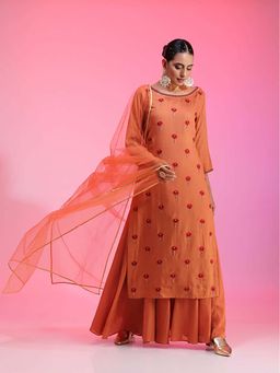 Kudi Pataka Designs - Gul/Ru Kurta with Palazzo and Dupatta