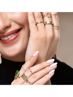 Karatcart - Bohey by Statement Gold Plated Ring Pack of 10