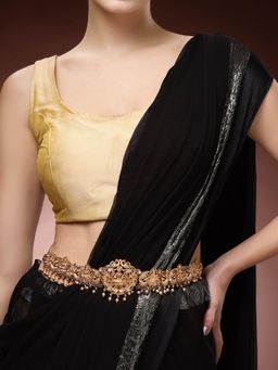 Karatcart - Gold Plated Peacock and Laxmi Mata Design Kamarbandh for Women