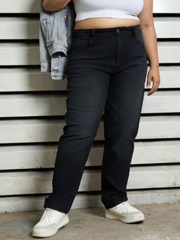 High Star - Women Plus Washed Regular High Rise Jeans