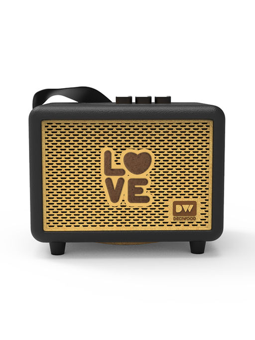 DECIWOOD Unplugged 35W Wooden Body, 4500 mAh Battery, 7-8 Hrs Play Time, Bluetooth Speaker-Black