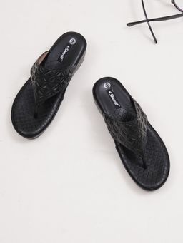 Sherrif Shoes - Women's Black Color Wedges