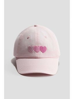 H&M - Girls Pink Embroidery-Detail Cap