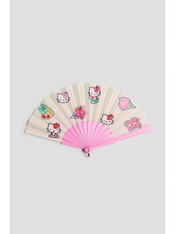 H&M - Girls Beige Motif-Detail Folding Fan