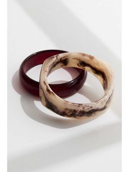 H&M - Women Red 2-Pack Chunky Bangles