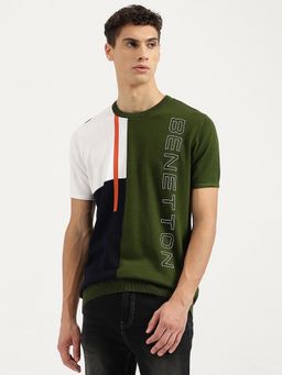 United Colors of Benetton - Green Printed T-Shirt