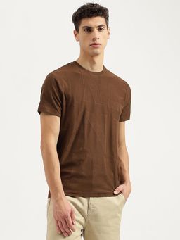 United Colors of Benetton - Brown Self Design T-Shirt