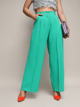 PINACOLADA - Womens Aqua Green Tailored Trouser