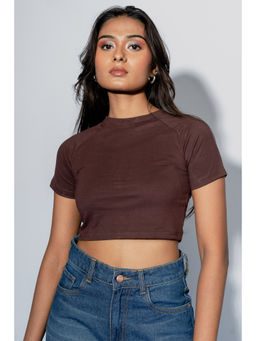 FREAKINS - Crew Neck Brown Top