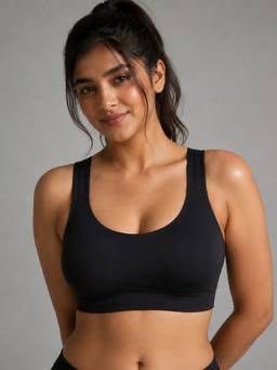 Shop The Edit - Wireless Full Coverage Black Everyday Bra