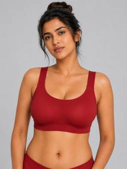 Shop The Edit - Wireless Full Coverage Red Everyday Bra