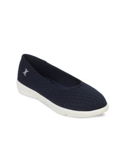 Carlton London - Textile Woven Navy Blue Ballerinas
