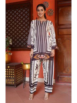 HOUSE OF KARI - Printkari Muslin Mocha Co-Ord (Set of 2)