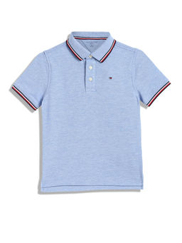 Tommy Hilfiger - Boys Blue Solid Polo T-Shirt