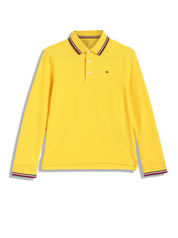 Tommy Hilfiger - Boys Yellow Solid Polo T-Shirt