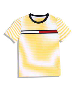 Tommy Hilfiger - Boys Yellow Stripes Half Sleeves T-Shirt