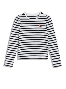 Tommy Hilfiger - Girls Black Stripes Full Sleeves T-Shirt