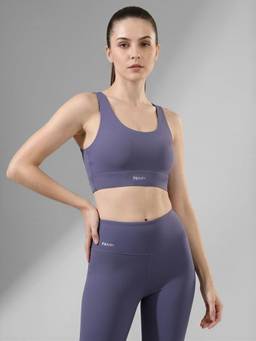 Fitkin - Women Midnight Blue Big Belt Sports Bra