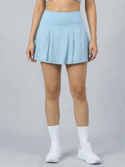 Fitkin - Women Blue Sports with Inner Shorts & Pocket Tennis Skort