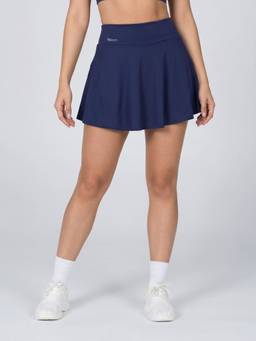 Fitkin - Women Navy Blue Sports with Inner Shorts & Pocket Tennis Skort