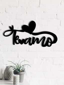 eCraftIndia - "Te Amo meaning I Love You" Valentine Theme Black Wood Wall Art Cut out