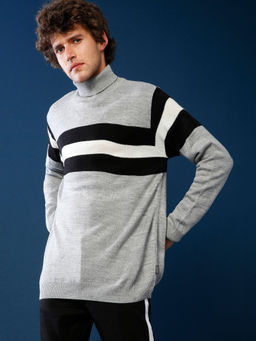 Campus Sutra - Men Stylish Striped Casual Sweaters