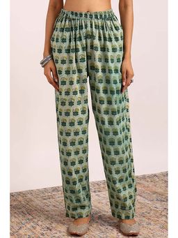 TAHILIYA - Green Printed Farsi Pants
