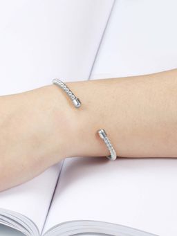 Peora - Silver Plated Stainless Steel Cuff