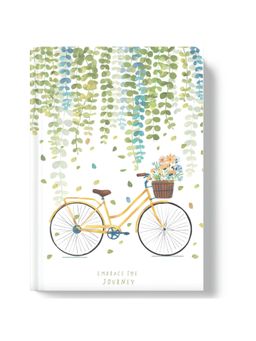 Happywagon - Embrace The Journey Hardcover Notebook, 160 Ruled Pages, Multi-Color