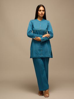 STADO - Blue Solid Kurta and Pant