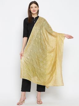 Clora Creation - Fawn Printed Cotton Blend Dupatta
