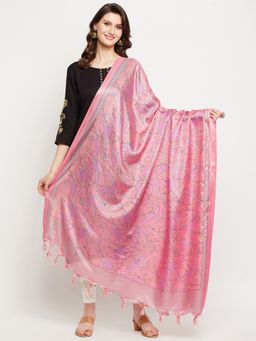 Clora Creation - Pink Printed Patola Silk Blend Dupatta