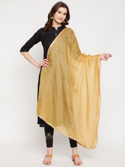 Clora Creation - Beige Embellished Kota Cotton Blend Dupatta