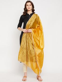 Clora Creation - Yellow Gotta Patti Sequined Silk Blend Dupatta