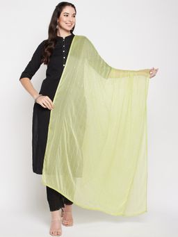 Clora Creation - Pista Green Sequined Chiffon Dupatta