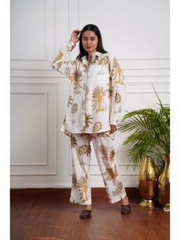 The Quince Life - Exotic Cream Palm Co-Ord Set