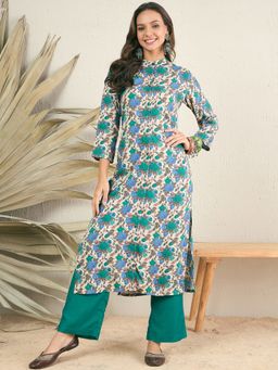 INDDUS - Women Floral Printed Stright Kurta