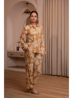 Juniper - Brown Floral Printed Co-Ord Set