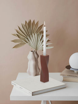 Metalsmith - Tea Light Holder Aluminium 1 Cup Pillar Candle Holder Brown